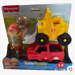 Fisher-Price Little People Red Truck and Yellow Loader Set